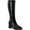 Black Stretch PU, variant on by Pleaser Women's Gogo-300 Boot 7 White Patent