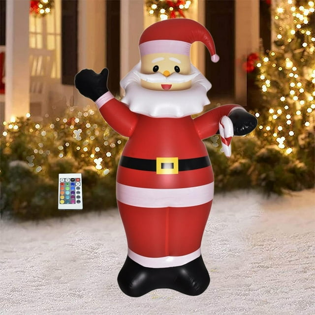 Elodie Christmas Inflatables Santa 2M Lightweight Yard Decor PVC Outdoor Decoration for