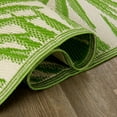 thumbnail image 5 of World Rug Gallery Floral Tropical Reversible Recycled Plastic Outdoor Picnic Mat, Camping Rug, RV Rug - GREEN 5'x7', 5 of 9