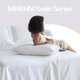 thumbnail image 6 of MR&HM Satin Pillow Case, 2 Pack Satin Standard Silky Pillowcase for Hair and Skin, Satin Pillowcase Set of 2, 20x26, White, 6 of 7