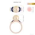 thumbnail image 5 of ANGARA Golden South Sea Cultured Pearl & Sapphire Butterfly Ring in 14K Rose Gold for Women | June Birthstone, Birthday, Anniversary, Jewelry Gift for Women | Pearl Ring, 5 of 8