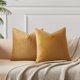 thumbnail image 1 of Chenchen Throw Pillow Covers 22x22 Set of 2 Decorative Velvet Pillow Covers for Couch Sofa Bed Soft Cushion Covers Cases with Invisible Zipper for Living Room Home Decor,Orange, 1 of 1