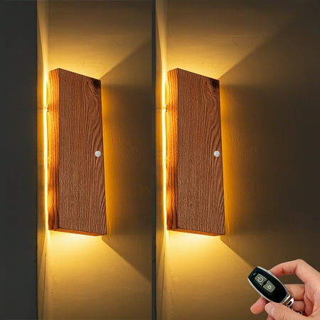 

Kiven Wood Hover Corner Accent Light Rechargeable LED Accent Wall Light Dimmable Floating Corner Lamp Modern Battery Operated Corner Wall Light for Dark Corner Apartments Dorms Bedroom(Set of 2)