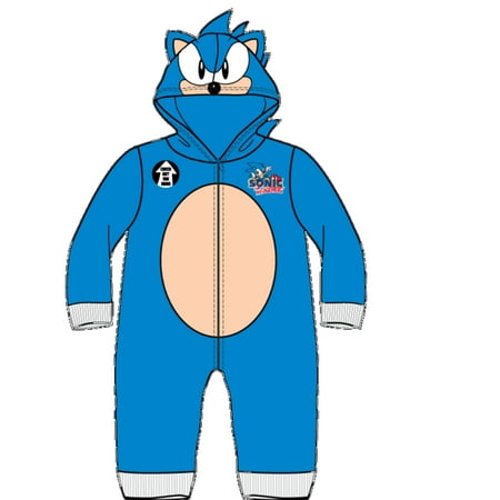 SEGA Sonic The Hedgehog Little Boys Costume Coverall Blue