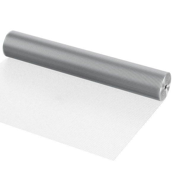KFFKFF Metal Mesh, 23 Gauge, 1/4 inch, 36in x 50 ft, Thermally Treated Zinc Coated Wire Roll, Poultry Netting, Wire Grid for Bunny Enclosures, Landscaping, Petite Vermin