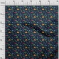 thumbnail image 2 of oneOone Cotton Jersey Navy Blue Fabric Leaves|Palm Tree & Dinosaur Dress Material Fabric Print Fabric By The Yard 58 Inch Wide, 2 of 4