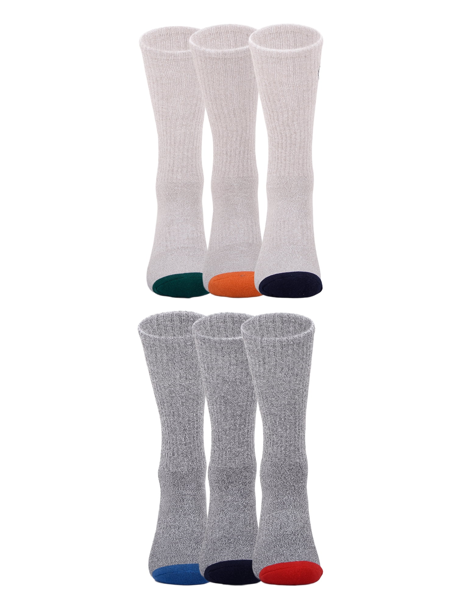 Chaps Half Cushion Crew 6-Pack Men's, Sock Size 10-13