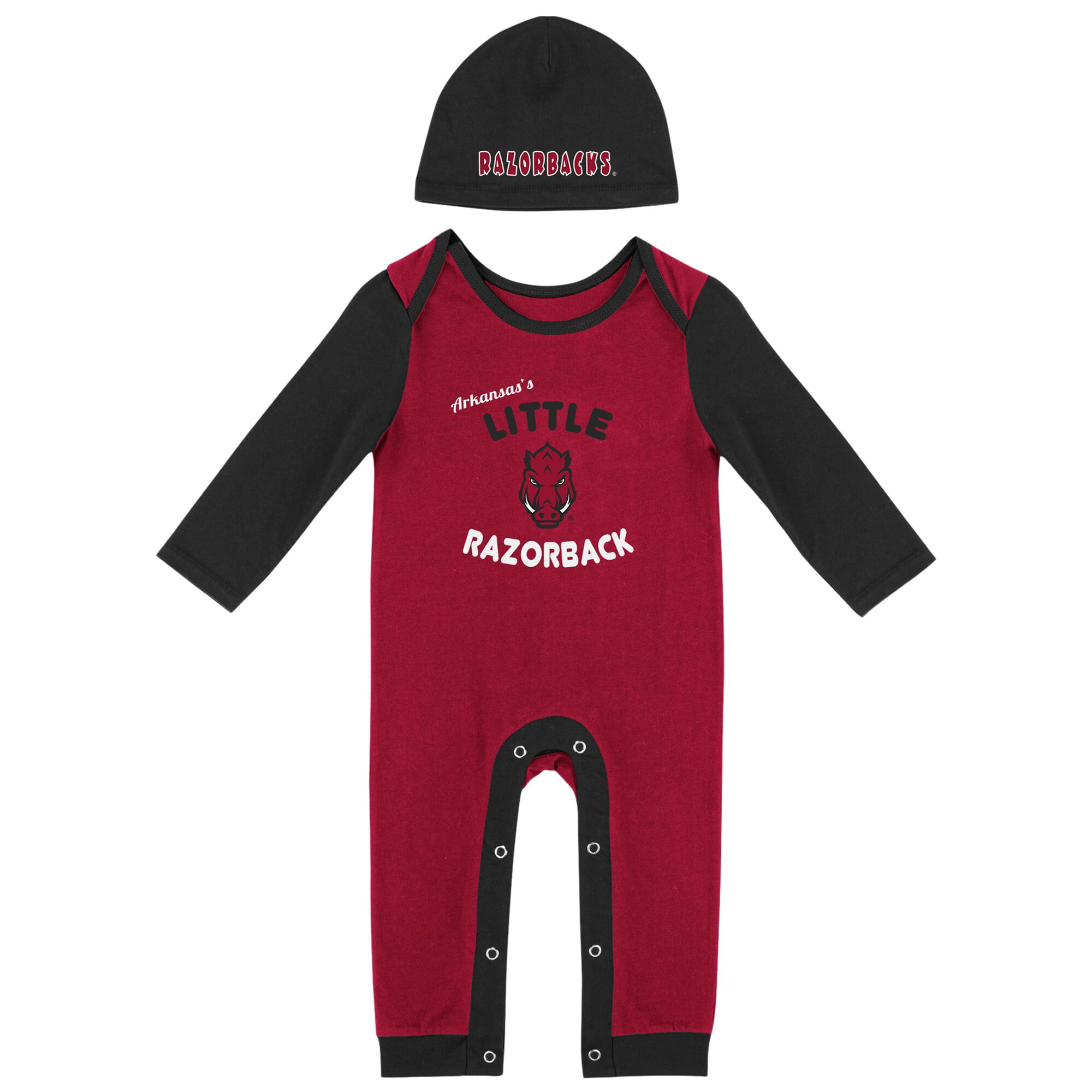 Arkansas Razorbacks Colosseum Newborn & Infant Bodysuit and Beanie Set ...