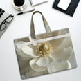 thumbnail image 6 of Pofeuu Elegant Ivory Flower Print Laptop Bag Carrying - Computer Bag Laptop Case Shoulder Slim Work Travel, 6 of 8