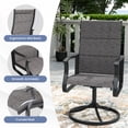 thumbnail image 4 of MRUAKA Patio Swivel Chairs Set of 2, Outdoor Dining Chairs Mid Back Padded All Weather Breathable Textilene Outdoor Swivel Chairs with Metal Rocking Frame for Lawn Garden Backyard Deck, Dark Gray, 4 of 8