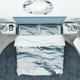 thumbnail image 3 of Designart 'Grey Marbling V' Geometric Duvet Cover Set, 3 of 4