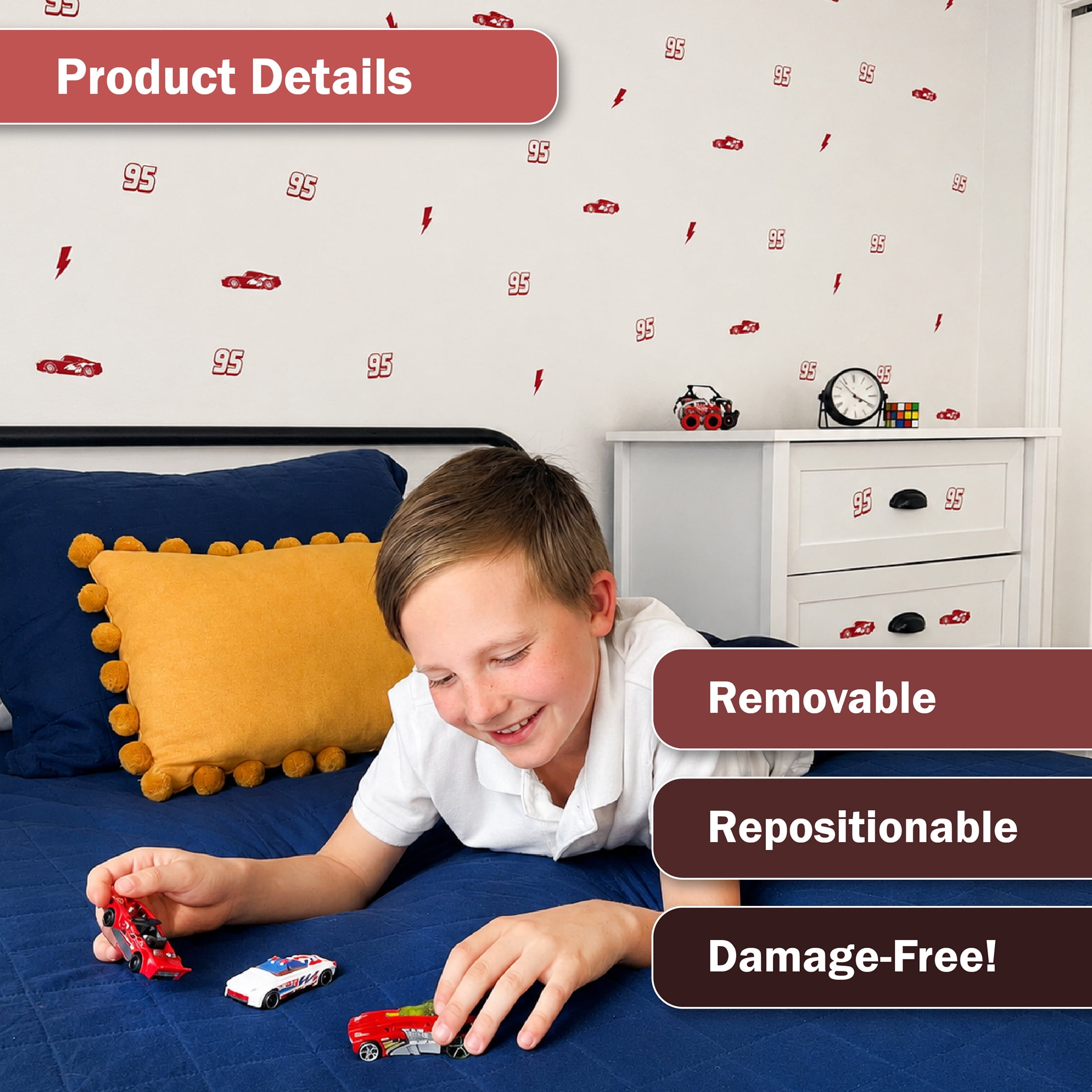 Wall Palz Cars Vinyl Wall Decals Peel and Stick Room Decorations
