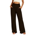 thumbnail image 3 of TaTaai Womens High Waist Wide Leg Yoga Pants with Pockets Loose Casual Trousers Bottoms for Daily Gym Summer, 3 of 9