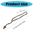 thumbnail image 3 of Elegant Christian Wood Beads Rosary Necklace with Crosses Pendant Adjustable Length Neckpiece for Spiritual Guidance, 3 of 4