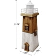 thumbnail image 2 of Wooden Rustic Lighthouse Nautical Tabletop Decoration Beach Themed Decor, 2 of 6