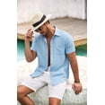 thumbnail image 2 of COOFANDY Men Button Down Shirt Short Sleeve Hawaiian Shirt Casual Button Up Shirts for Men, 2 of 6