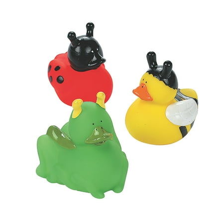 Fun Express - Insect Rubber Duckies - Toys - Character Toys - Rubber Duckies - 12 Pieces