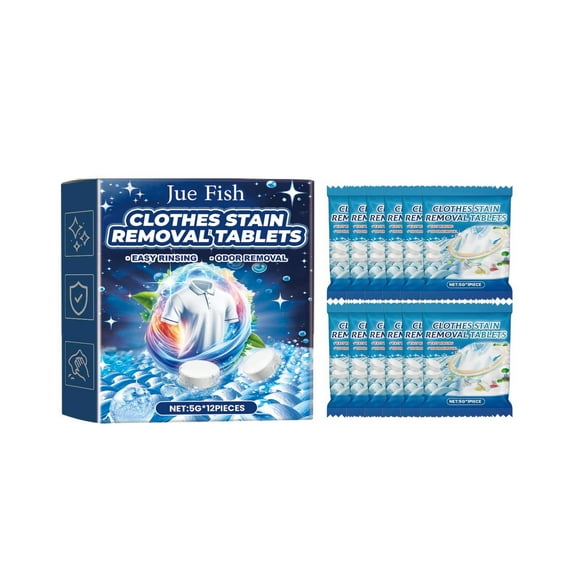 TopLLC Cleaning Supplies Clothes Cleaning Tablets Multifunctional Decontamination And Grease Clothing Cleaning Housekeeping Descaling Powerful Stains Removal Cleaning Tablets for Home