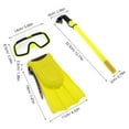 thumbnail image 2 of GOOHOCHY 1 Set Youth Snorkeling Gear With Dry Snorkel Anti-Fog Swim Goggles And Floating Flippers Set Snorkel Swimming Fins For Kids Diving Training Beach Activities Size 25-30, 2 of 8