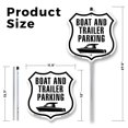 thumbnail image 2 of Boat And Trailer Parking 12 inch X 12 inch Shield Shaped Rust-Free Aluminum Metal Sign with Aluminum Mounting Stake Weather Resistant Made in the USA, 2 of 8