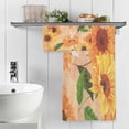 thumbnail image 5 of GZHJMY Sunflower Soft Cotton Towel Sets 2 Piece,1 Bath Towel 1 Hand Towel Quick Dry Highly Absorbent Bath Towels Washcloths for Bathroom, Gym, Hotel, and Spa Bathroom Towels, 5 of 7