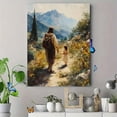 thumbnail image 4 of Qisvanset 12x16 Inch Framed Canvas Wall Art Jesus And Girl Mountain Scenery Faith Presence Home Wall Decor, 4 of 8