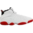 thumbnail image 2 of Jordan Mens 6 Rings Basketball Shoes,White/University Red,11.5, 2 of 5