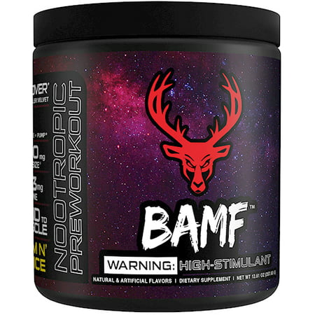 Bucked Up BAMF Nootropic Focus Pre Workout (Gym N Juice 30 Servings) LIT (Best Supplement For Gym Workout)