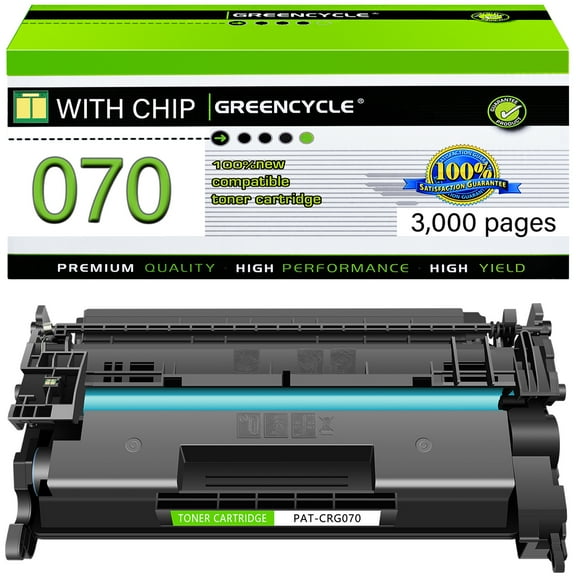 GREENCYCLE 1 Pack Compatible for Canon 070 CRG070 CRG-070 Black Toner Cartridge Replacement with imageCLASS MF465dw MF462dw LBP246dw LBP247dw Printer