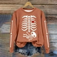 thumbnail image 2 of Chandail de Mode Automne Hiver pour Femmes, Manches Longues Fines, Col Rond, Imprimé Halloween, Sans Capuche, Décontracté, 2 of 3