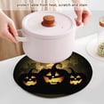 thumbnail image 5 of BZSMCE Mats for Pots,Pans Place Black Pumpkin Simple Style Pattern Pot Mats, 5 of 6
