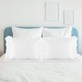 thumbnail image 4 of PiccoCasa 2Pcs Satin Pillowcases Ruffled Pillow Shams, Standard/Queen White, 4 of 9