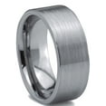 thumbnail image 2 of Charming Jewelers Tungsten Wedding Band Ring 8mm for Men Women Comfort Fit Pipe Cut Brushed Polished Lifetime Guarantee Size 7, 2 of 5