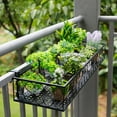 thumbnail image 2 of Shisuyan 1pc Balcony Hanging Guardrail Flower Stand Railing Flower Pot Planting Shelf, 2 of 8