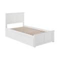 thumbnail image 4 of Madison Twin XL Platform Bed with Matching Footboard & Storage Drawers in White, 4 of 7