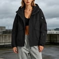 thumbnail image 3 of Plus Size Rain Jackets for Women Waterproof Loose And Hooded Windproof Outdoor Mountaineering Water- Full-zip Parka Casual Jacket, 3 of 8