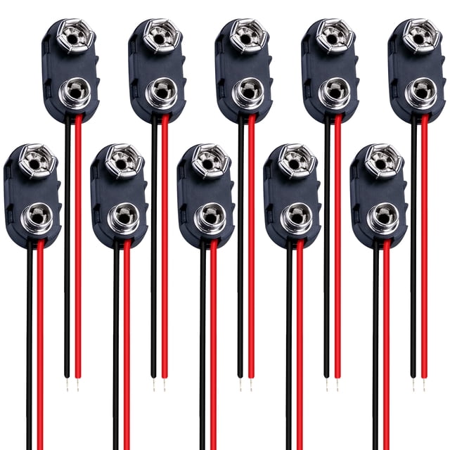 Methold 10 piezas de repuesto de conector de Clip de batería, surtido de conectores de Clip a presión, Kit surtido de reparación de Electrónica miscelánea