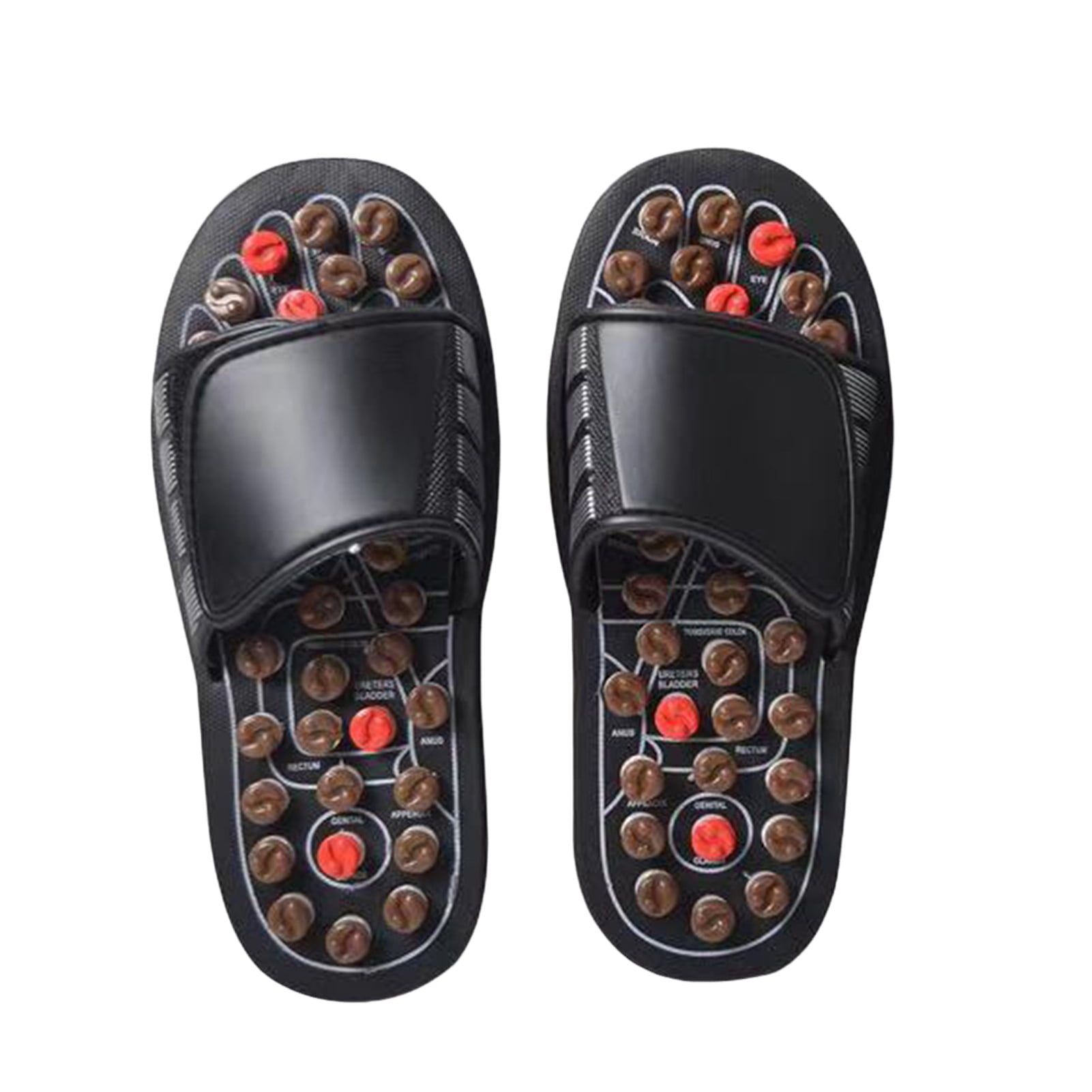 sunsanly 1 Pair Acupressure Massage Slippers Plantar Fasciitis Pain Relief Muscle Relaxation Foot Massager Home Acupuncture Sandals Slides Shoes