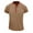 Khaki, variant on JWZUY Men's Casual Henley Shirt Solid Short Sleeve Retro Pleated Tee Top with Button Collar Lapel Cotton T-Shirt Dark Gray L