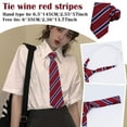 thumbnail image 5 of Long sleeve Shirts Age-Reducing Striped Tie White Shirts{ D2S1, 5 of 8