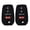 Black, variant on Autobase Key fob Cover for Toyota 2025 Camry 2019-2025 Land Cruiser 2021-2025 Venza Hilux Fortuner 2023-2025 Highlander Tundra Corolla bZ4X Prius 4 Buttons (Black)