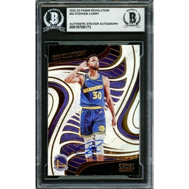 Stephen Curry Autographed 2022-23 Panini Revolution Card #32 Golden State Warriors Beckett BAS 228009