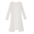 thumbnail image 2 of JANDEL Women Modal White Chiffon Shawl Long Sleeve Sunscreen Cardigan, 2 of 4