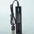 thumbnail image 1 of 4X Cargador de BateríA USB 1 Ranura Cargador de BateríA de Litio Recargable de Carga RáPida Universal para 18650 26650 14500 16340, 1 of 5