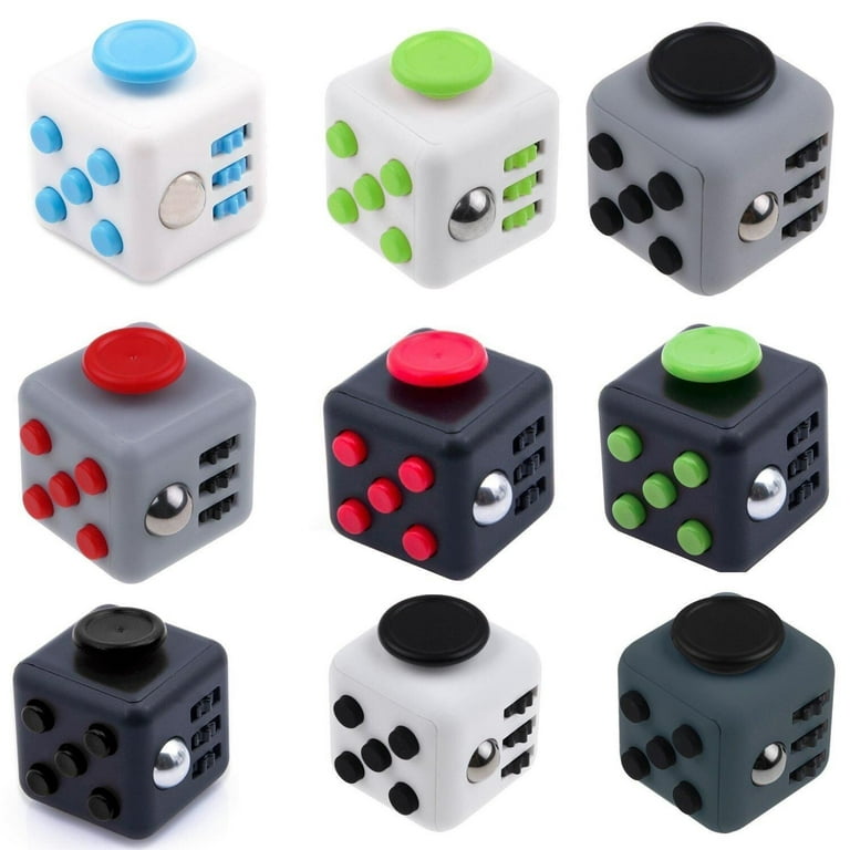 at se pust glemsom 1 Cp 6 Sides Green & White Relieve Stress Fidget Cube For Fidgeter ! Fidget  Dice Anti-anxiety Toy for Children and Adults - Walmart.com
