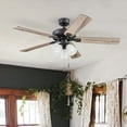 thumbnail image 2 of Prominence Home Stannor 52" Bronze Ceiling Fan with 5 Blades, Frosted Glass Light Kit, Pull Chains & Reverse Airflow, 2 of 8