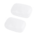 thumbnail image 1 of 2 jaboneras transparentes con doble agujero y hebilla, soporte portátil para el hogar, jabonera, contenedor para baño, camping, gimnasio, tamaño grande (blanco), 1 of 5