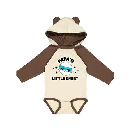 

Inktastic Cute Papa s Little Ghost with Stars Gift Baby Boy or Baby Girl Long Sleeve Bodysuit