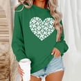 thumbnail image 4 of Uootdi Hauts pour Femmes Manches Longues Col Rond Imprimé Graphique Fête de la Saint-Patrick Festivals Sorties Week-Ends Chandails en Molleton Confortables Cadeau, 4 of 6