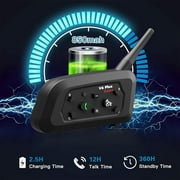 Motorcycle helmet Bluetooth intercom, two-way 1500M intercom communication system, DSP noise reduction technology, IP65 waterproof, compatible with a wide range of helmets
